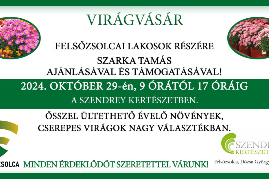 Őszi virágvásár – Hamarosan