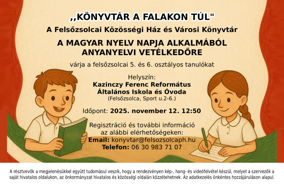 Anyanyelvi vetélkedőt hirdetnek a Magyar Nyelv Napja alkalmából