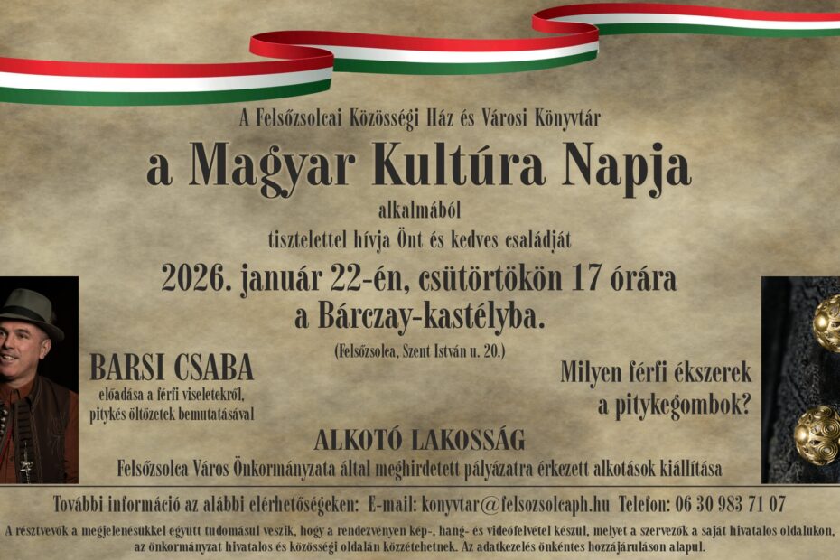 Pitykegombok és Alkotó Lakosság – Népi kultúránk értékei a Magyar Kultúra Napján