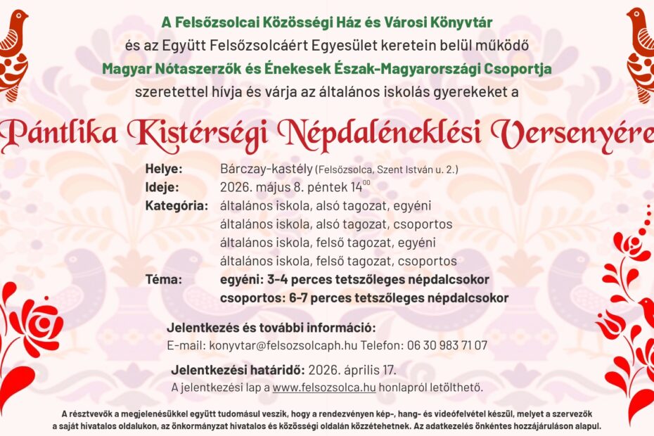 Pántlika Kistérségi Népdaléneklési Verseny