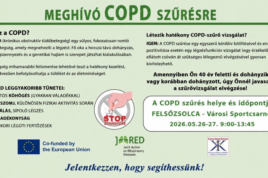 COPD szűrés Felsőzsolcán