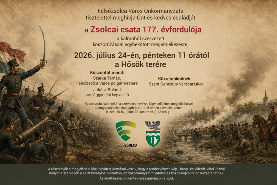 A Zsolcai Csata 177. évfordulójára emlékeznek Felsőzsolcán