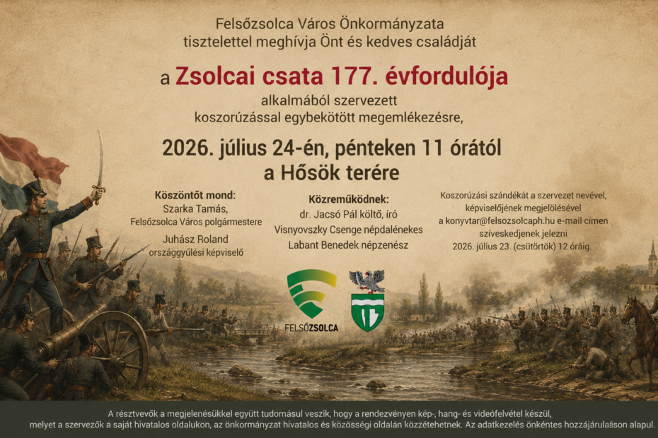 A Zsolcai Csata 177. évfordulójára emlékeznek Felsőzsolcán
