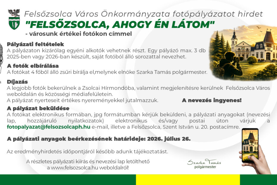 Fotópályázatot hirdet az Önkormányzat!