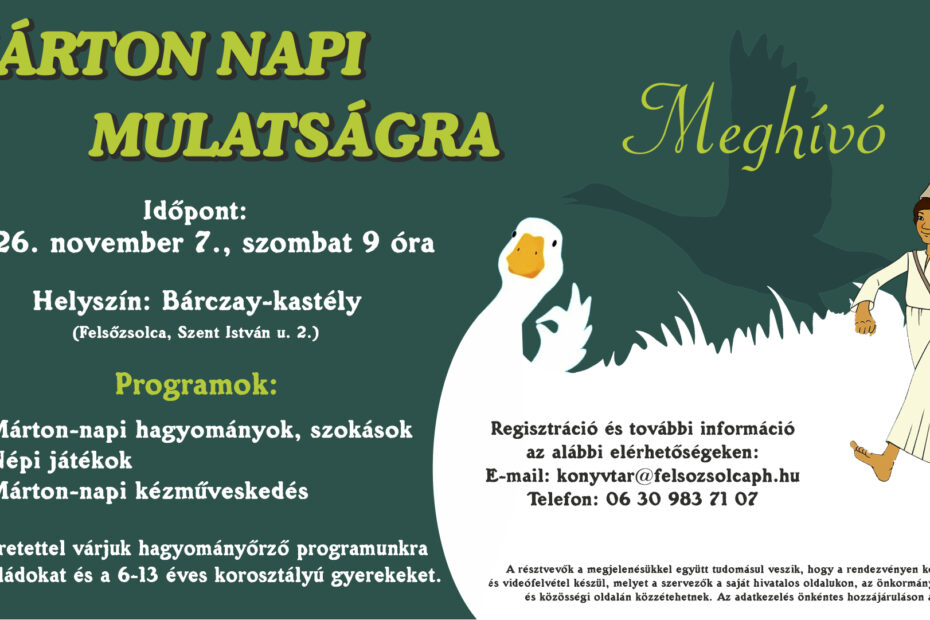 Márton-napi mulatság a Bárczay-kastélyban